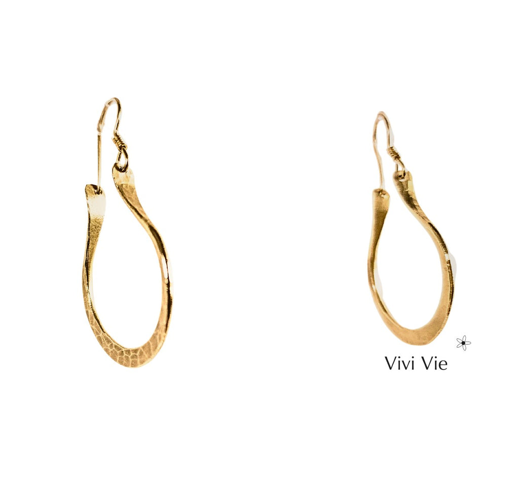 Artisian teardrop hoops.