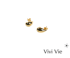 Gold Tear drop studs