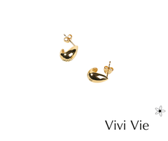 Gold Tear drop studs