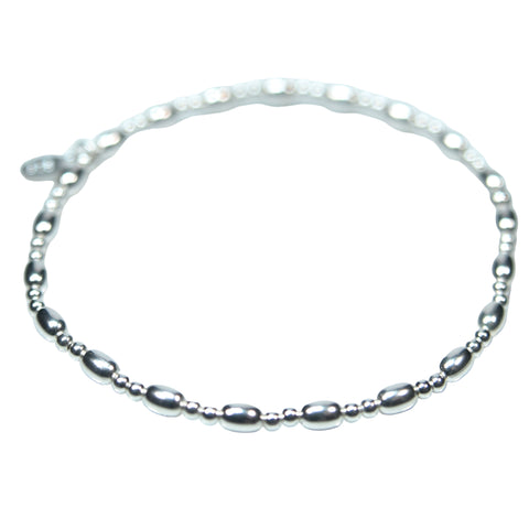 925 Silver Rice Bead Bracelet