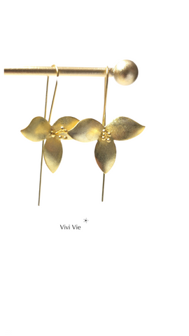 Gold Flowere earings 