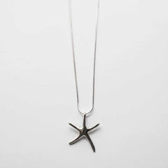 Silver Starfish Pendant Necklace