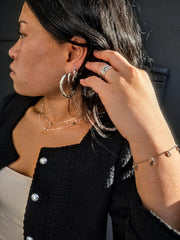 Large Gold-Plated Sterling Silver Hoop Earrings