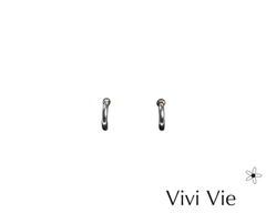 925 sterling silver Tiny Sterling Silver Hugger Hoops