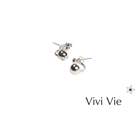 925 sterling silver Sterling Silver Bubble Drop Earrings