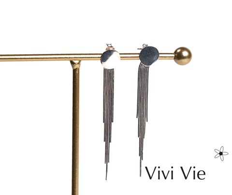 925 sterling silver waterfall  earrings