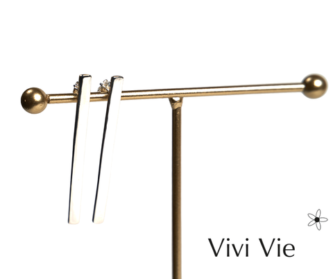 925 Sterling silver The Linear Grace Earrings