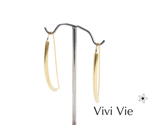 Gold plating on 925 Sterling silver  Sleak sculpted design shephard hook