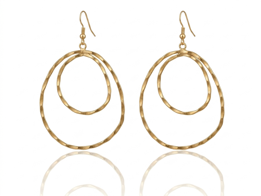 The ripple  wave hoop earrings.
