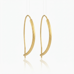 Gold plating on 925 Sterling silver  Sleak sculpted design shephard hook