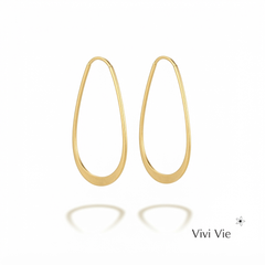 Sleek Teardrop Hoop Earrings