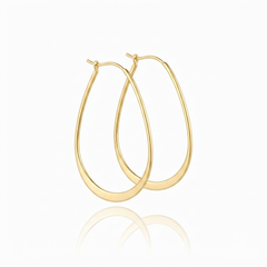 Sleek Teardrop Hoop Earrings