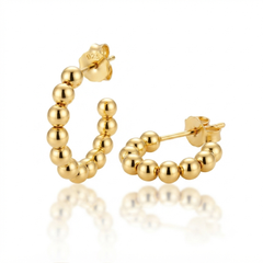 Mini Beaded Hoop Earrings