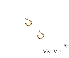 Mini Beaded Hoop Earrings