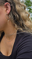 925 sterling silver Sterling Silver Oval Hoop Earrings