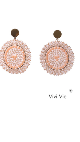 Beaded statment earrings