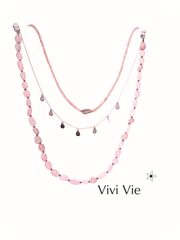 The love embrace Rose quarts necklace