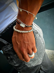 Silver disk braclet