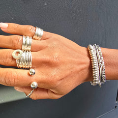 The Rhythmic Flow Silver Ring