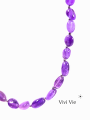 Amethyst aura necklace