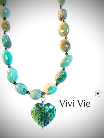 African Turquoise with Flowers and Love.