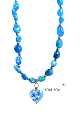 Ocean Heart Apatite Necklace