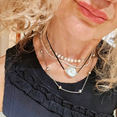 Floating Baroque Pearl Necklace