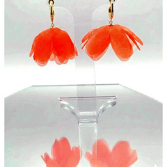 Poppy flowe petal earrings