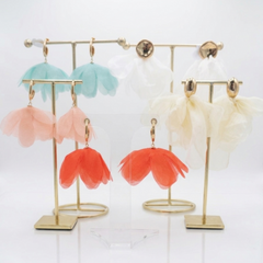  Colourful.Flower  fabric earrings