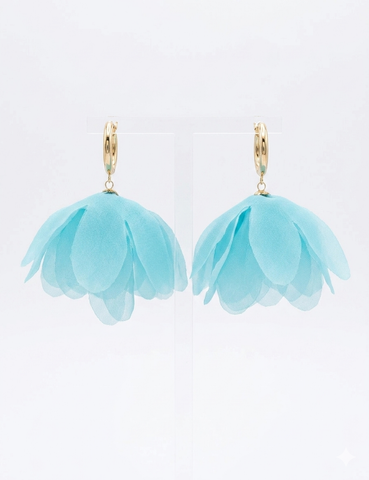Ocean bloom  flower statment earrings
