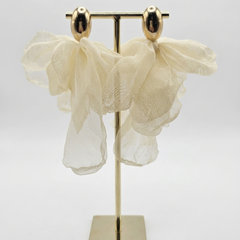 The vanilla petal drop earrings.