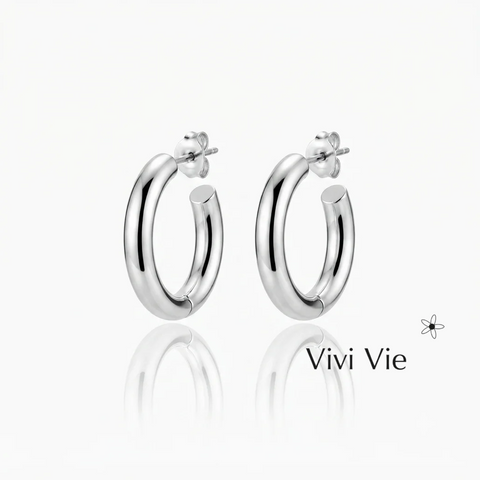 BOLD ESSENCIAL HOOP EARRINGS 925 sterling silver