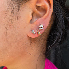 Petite  star huggies that shine bright.
