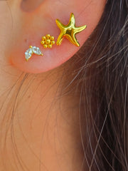The Primrose Gold Stud Earrings.