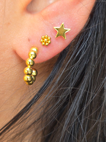 Mini Beaded Hoop Earrings