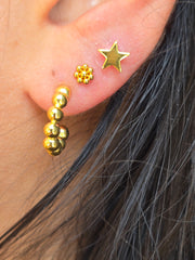 Mini Beaded Hoop Earrings