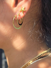 Essential  Sleak Gold Hoop  Earrings