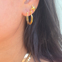 Essential  Sleak Gold Hoop  Earrings