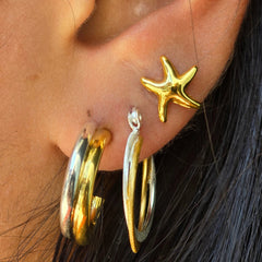 Golden Coastal Moment Starfish Earrings