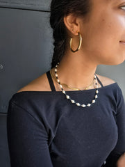 Large Gold-Plated Sterling Silver Hoop Earrings
