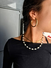 Large Gold-Plated Sterling Silver Hoop Earrings
