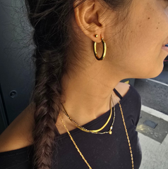 Oval Gold Hoops