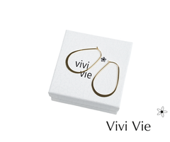 Sleek Teardrop Hoop Earrings