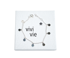 Silver disk braclet