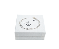 Silver Paperclip Chain Bracelet
