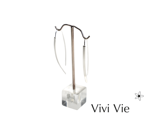 925 sterling silver Sterling Silver Arc Drop Earrings