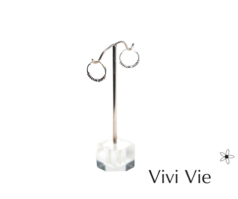 925 sterling silver Mini Sterling Silver Coil Hoop Earrings