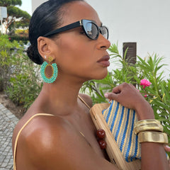 Seafoam statment earrings