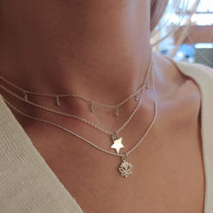 labradite  droplets on a fine sterling silver chain that sparkle in  every step.