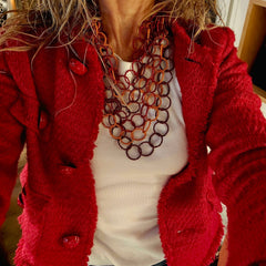 Layering with beaded hoops